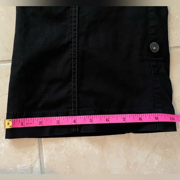 UNIONBAY Black Capris with Adjustable Gray Belt - Picture 8 of 16